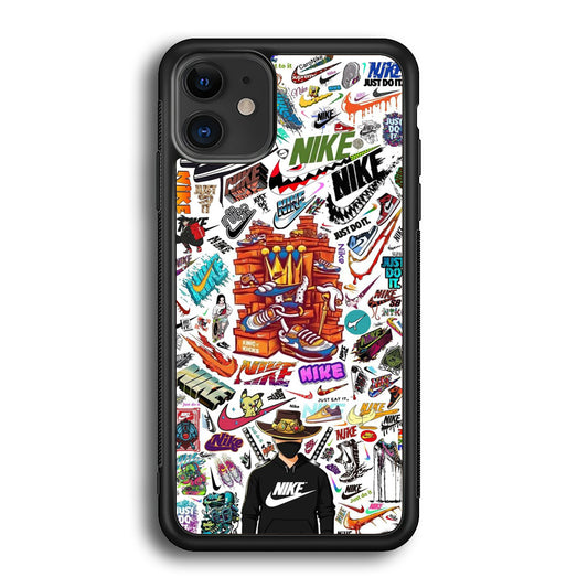 Nike White Wall Iconic iPhone 12 Case