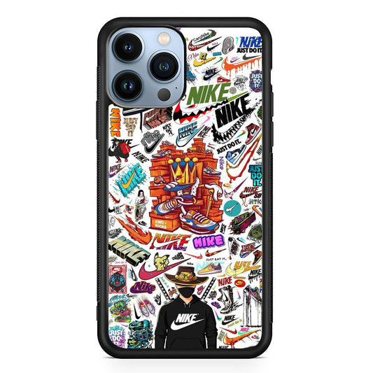 Nike White Wall Iconic iPhone 13 Pro Max Case