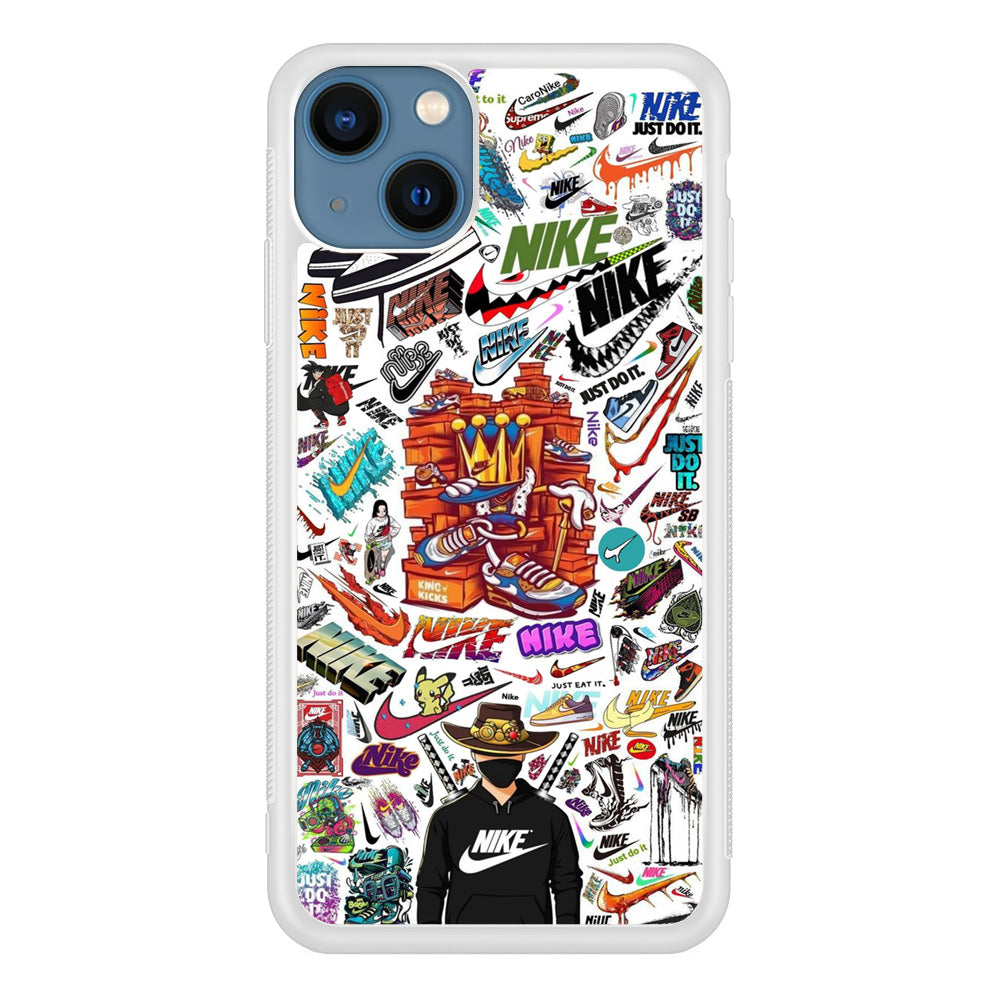 Nike White Wall Iconic iPhone 13 Case