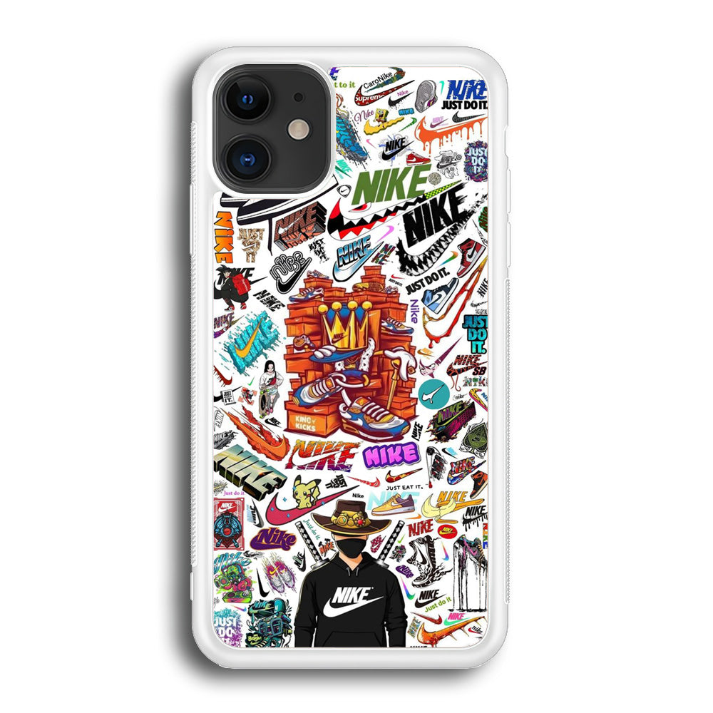 Nike White Wall Iconic iPhone 12 Case