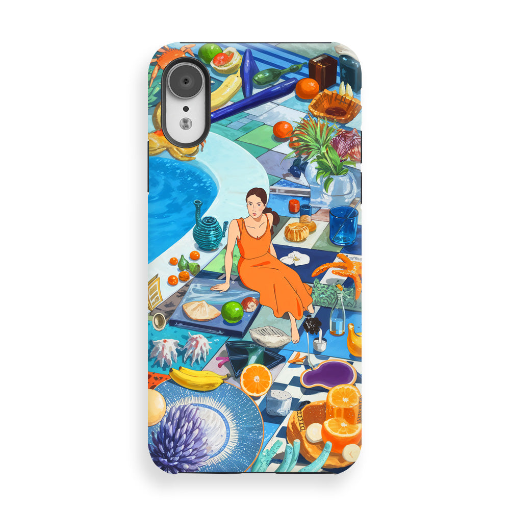 Orange Poolside Phone Cases