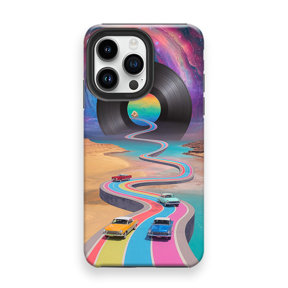 Cosmic Vinyl Highway Phone Cases