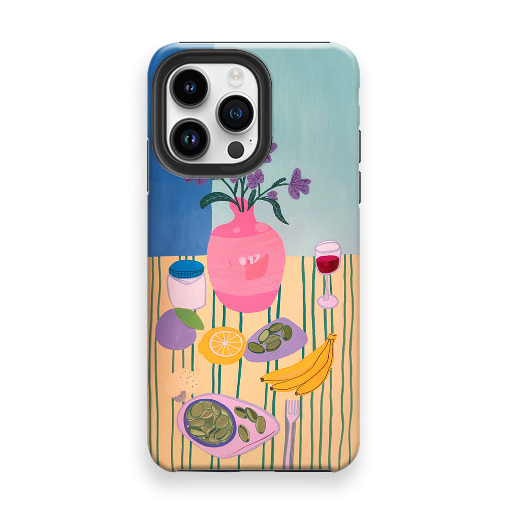 Morning Tabletop Scene Phone Cases