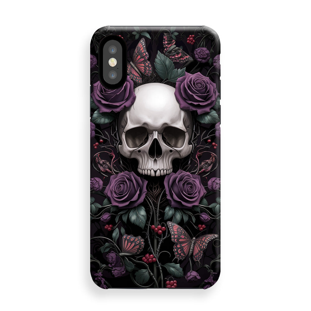 Dark Purple Skull Phone Cases