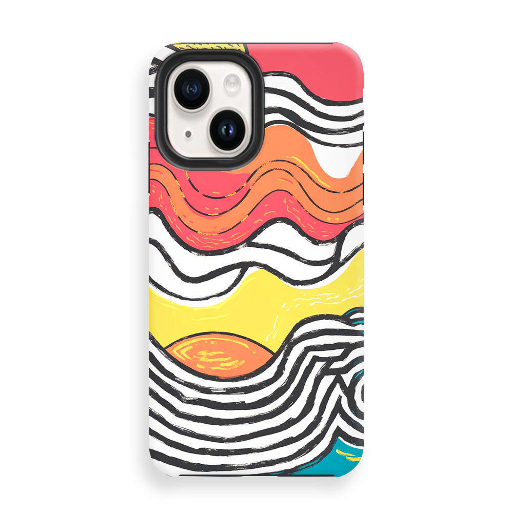 Colorful Wavy Lines Phone Cases