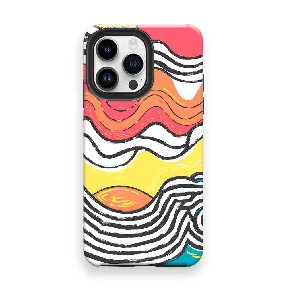 Colorful Wavy Lines Phone Cases