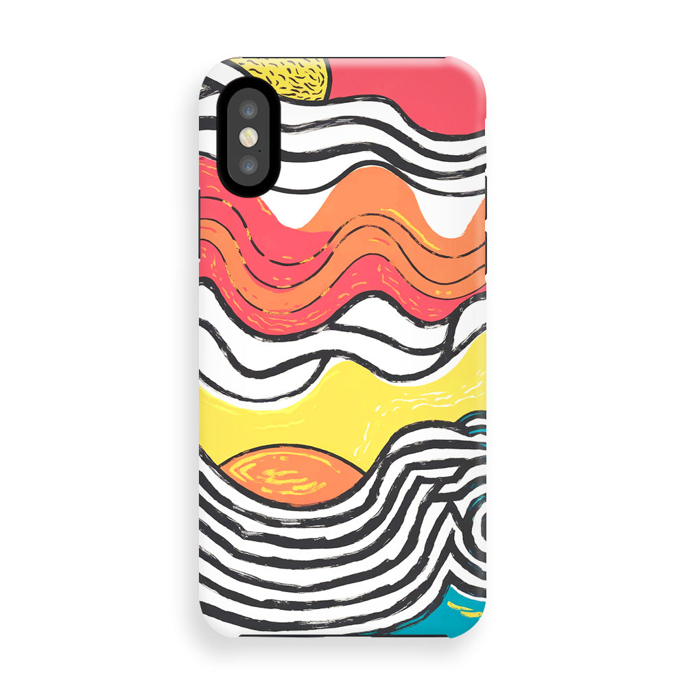 Colorful Wavy Lines Phone Cases