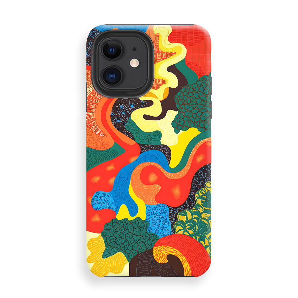 Cubist Color Waves Phone Cases