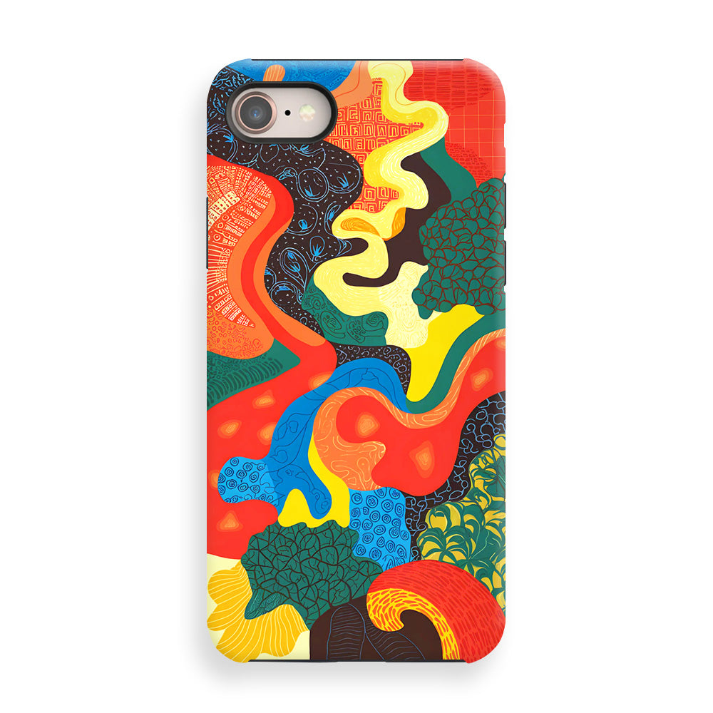 Cubist Color Waves Phone Cases