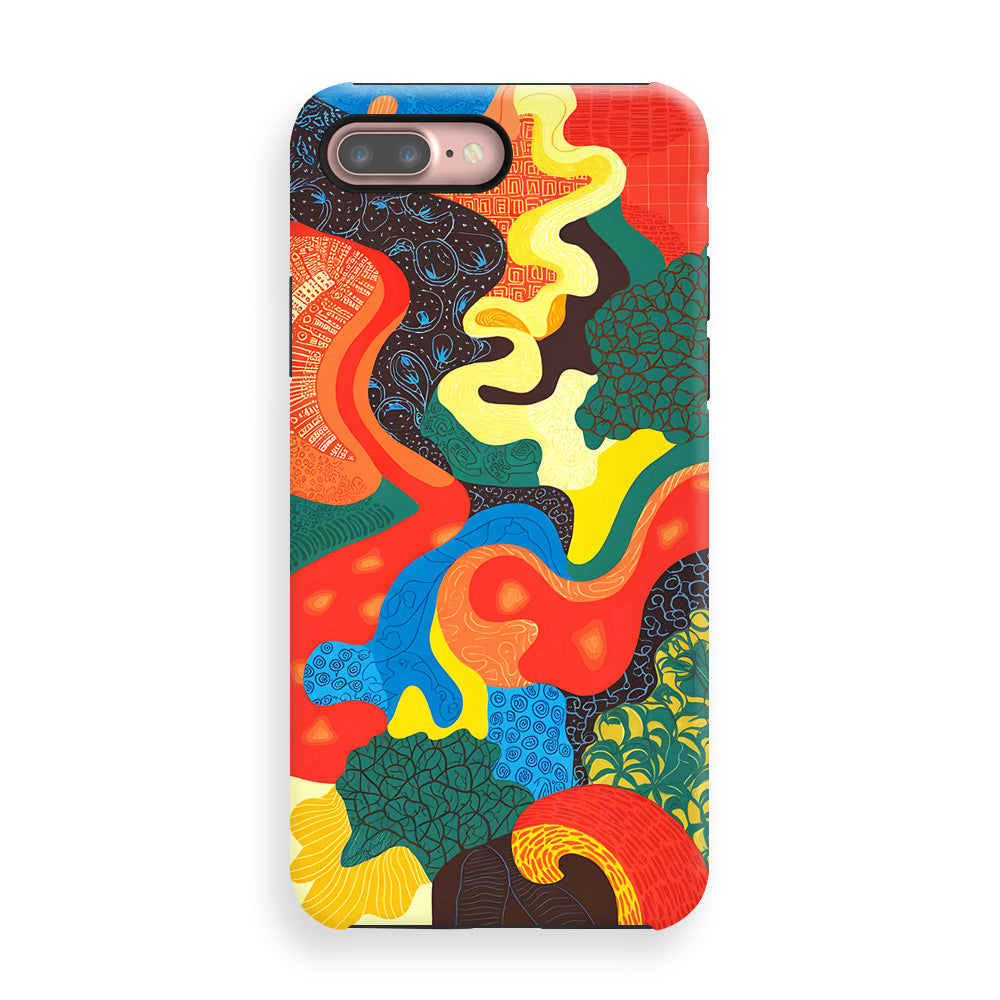 Cubist Color Waves Phone Cases