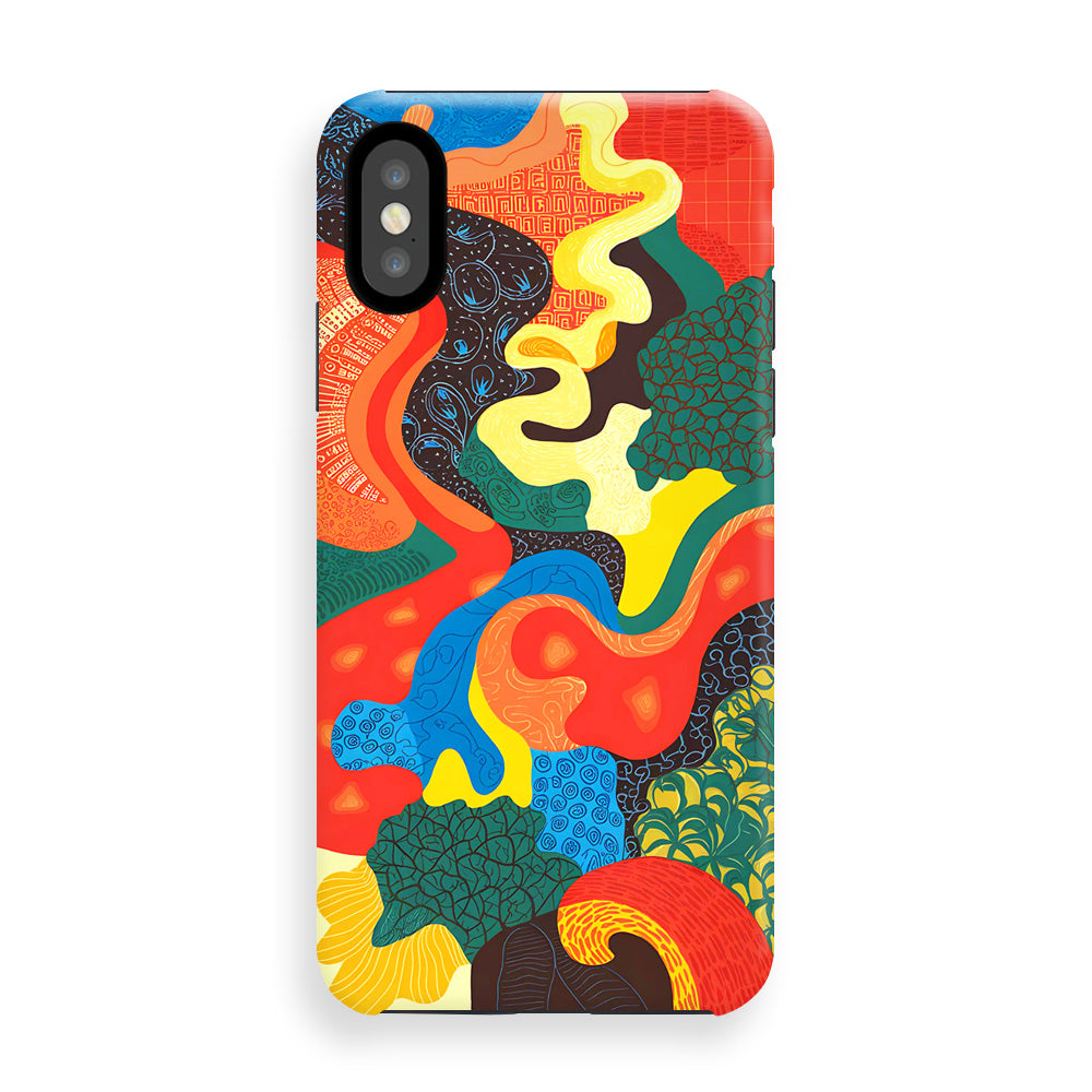 Cubist Color Waves Phone Cases