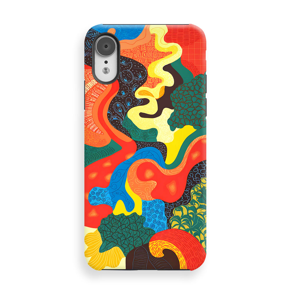 Cubist Color Waves Phone Cases