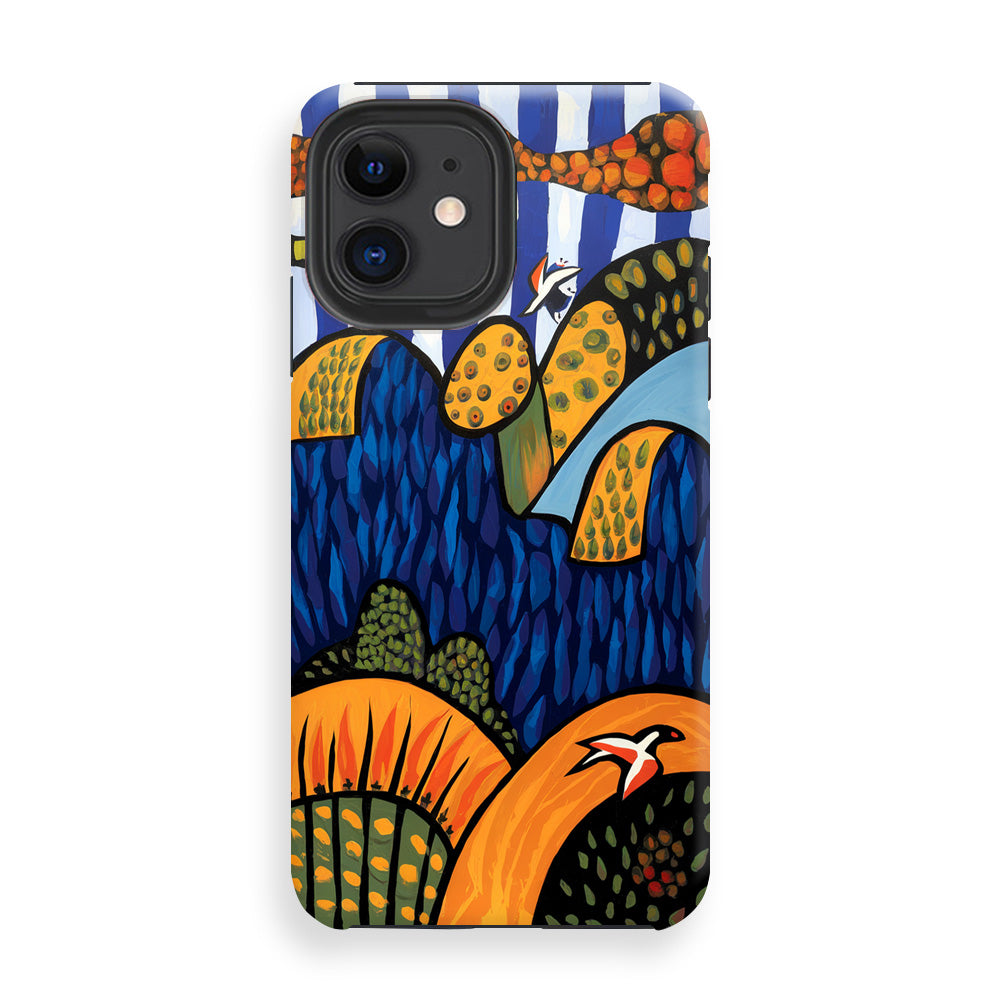 Blue Hills and Birds Phone Cases