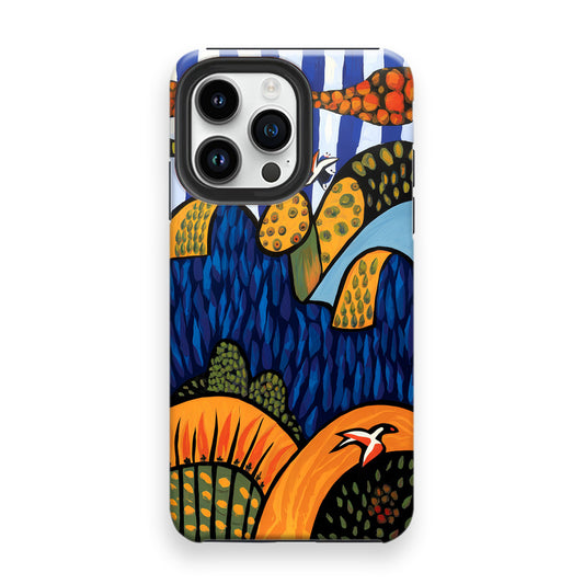 Blue Hills and Birds Phone Cases