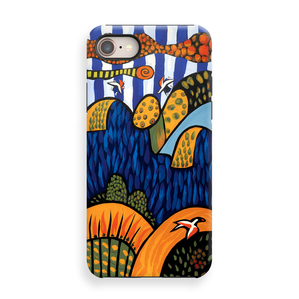 Blue Hills and Birds Phone Cases