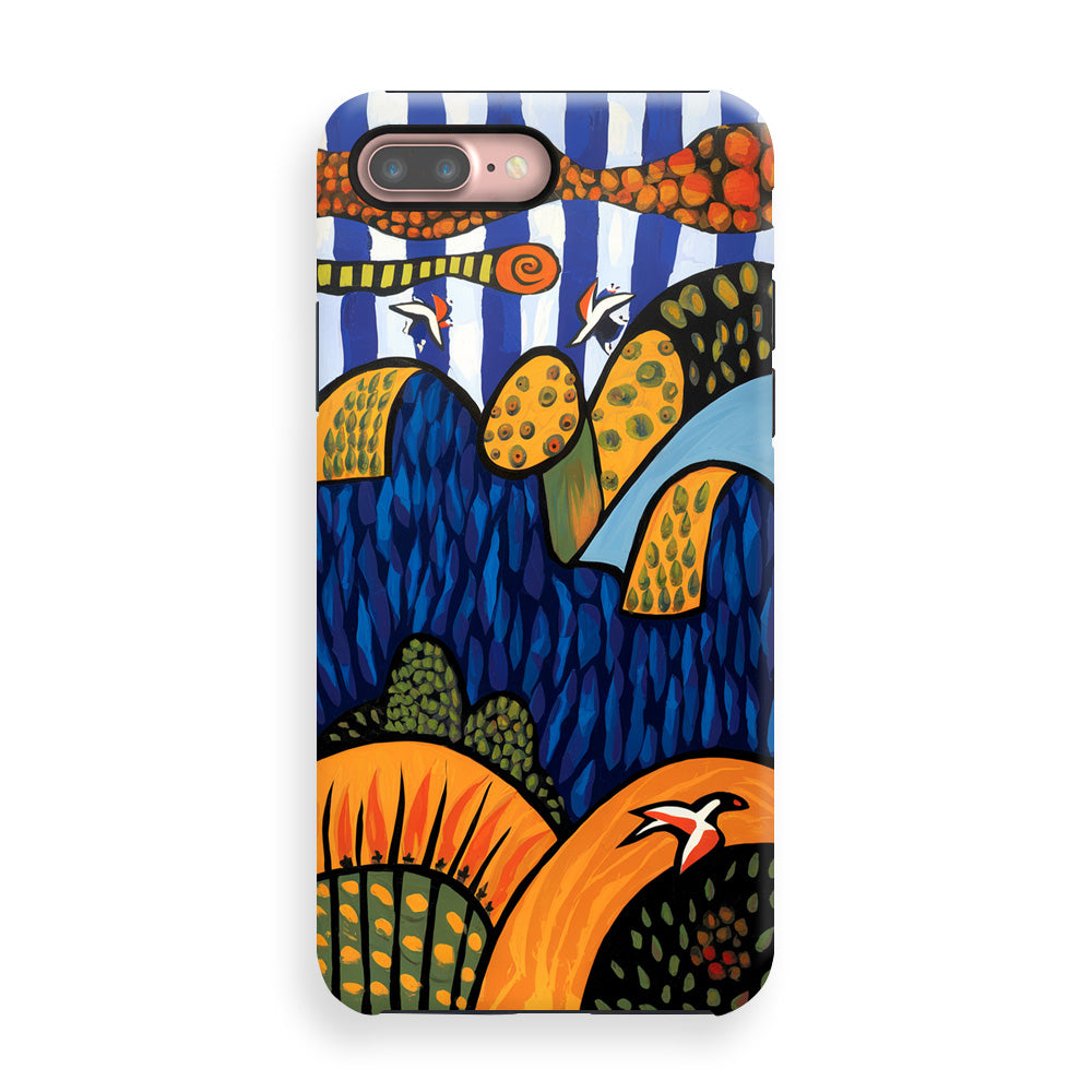 Blue Hills and Birds Phone Cases