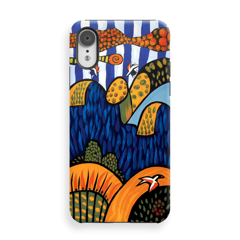 Blue Hills and Birds Phone Cases