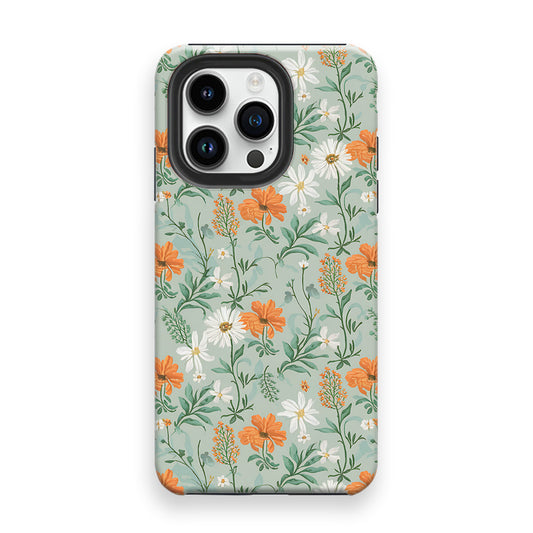 Orange Bloom Contrast Phone Cases