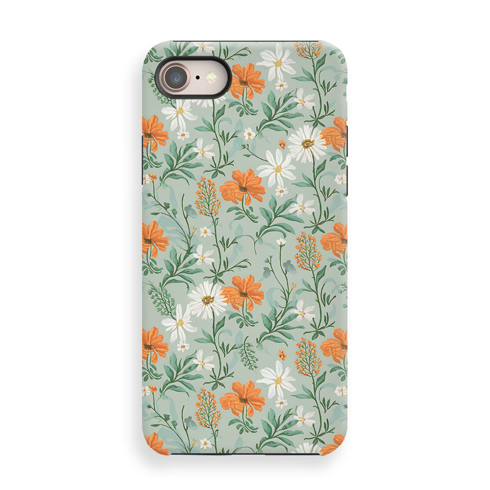 Orange Bloom Contrast Phone Cases