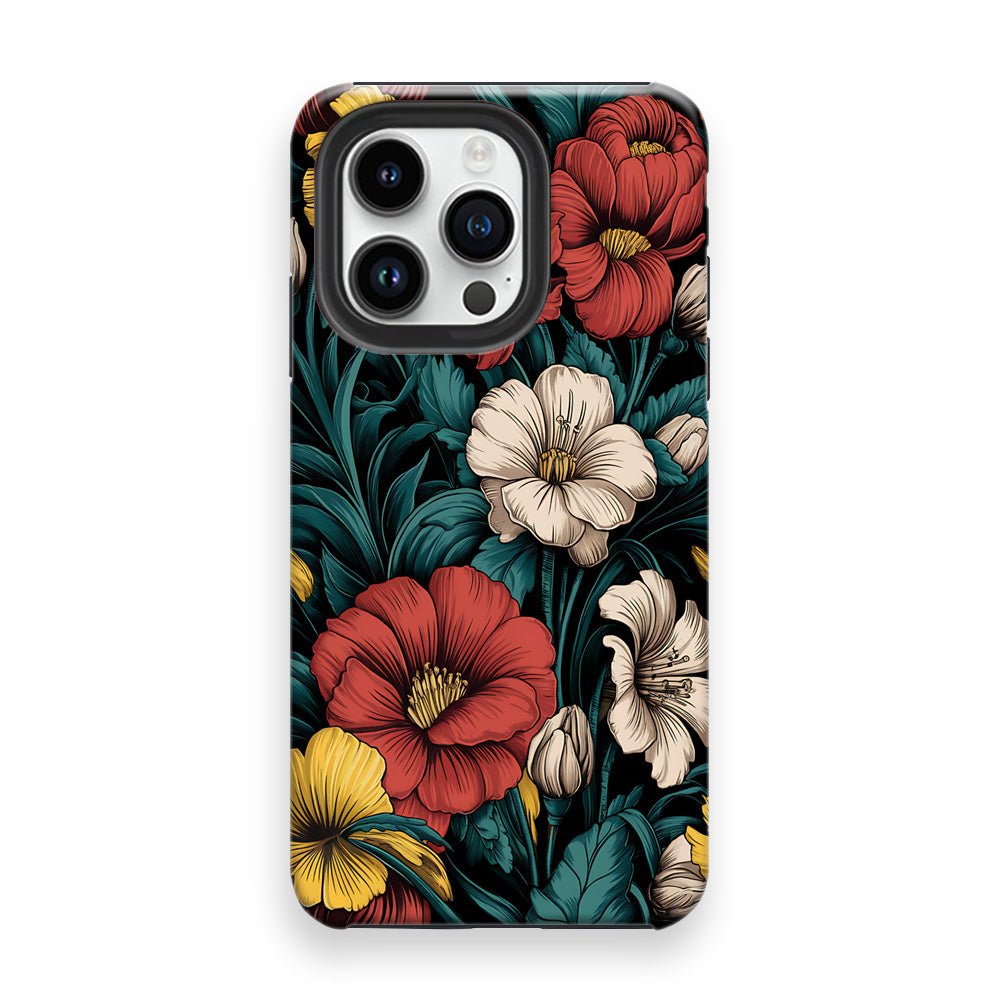 Vivid Floral Harmony Phone Cases