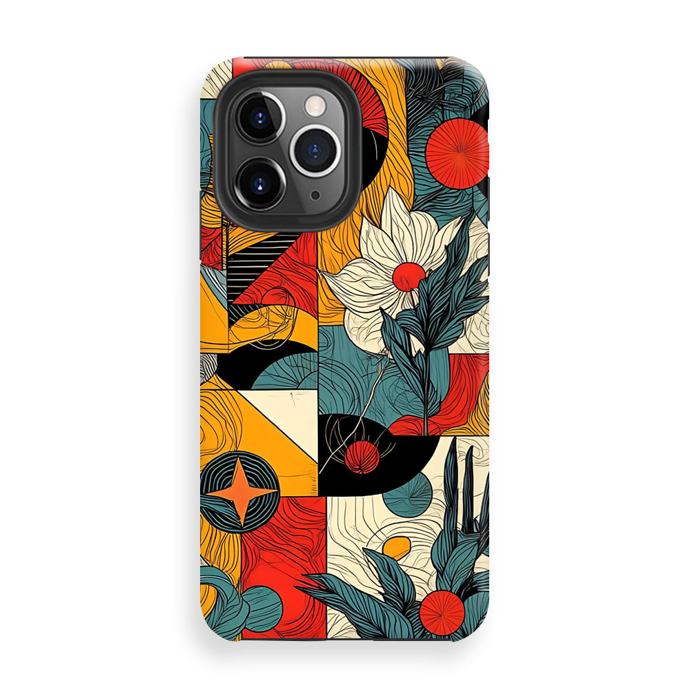 Vibrant Geometric Bloom Phone Cases