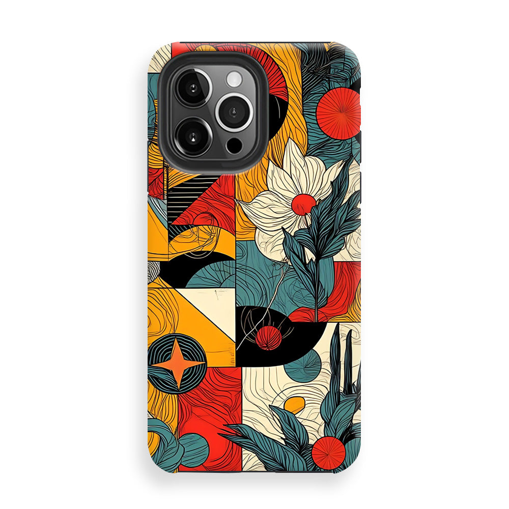 Vibrant Geometric Bloom Phone Cases