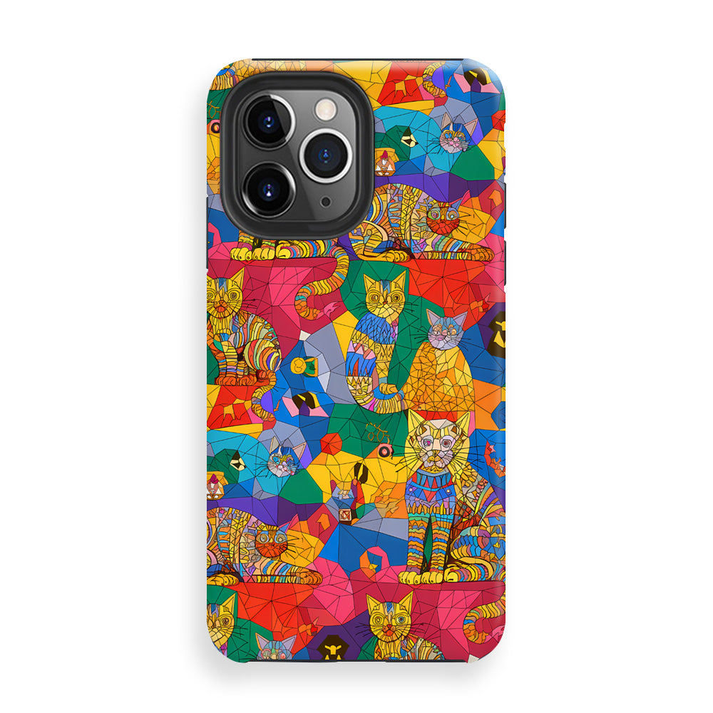 Colorful Cat Mosaic Phone Cases