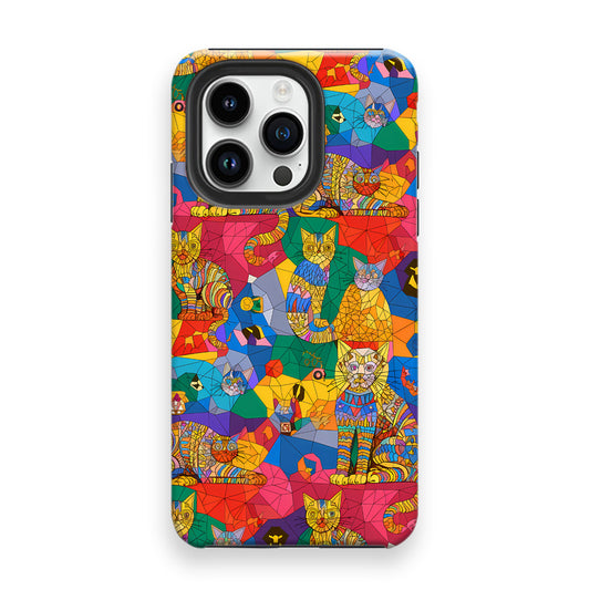 Colorful Cat Mosaic Phone Cases