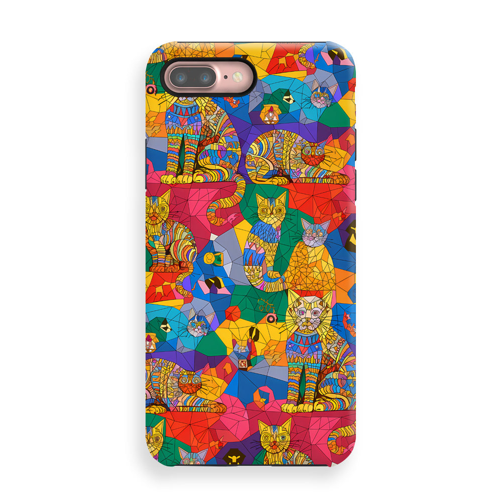 Colorful Cat Mosaic Phone Cases