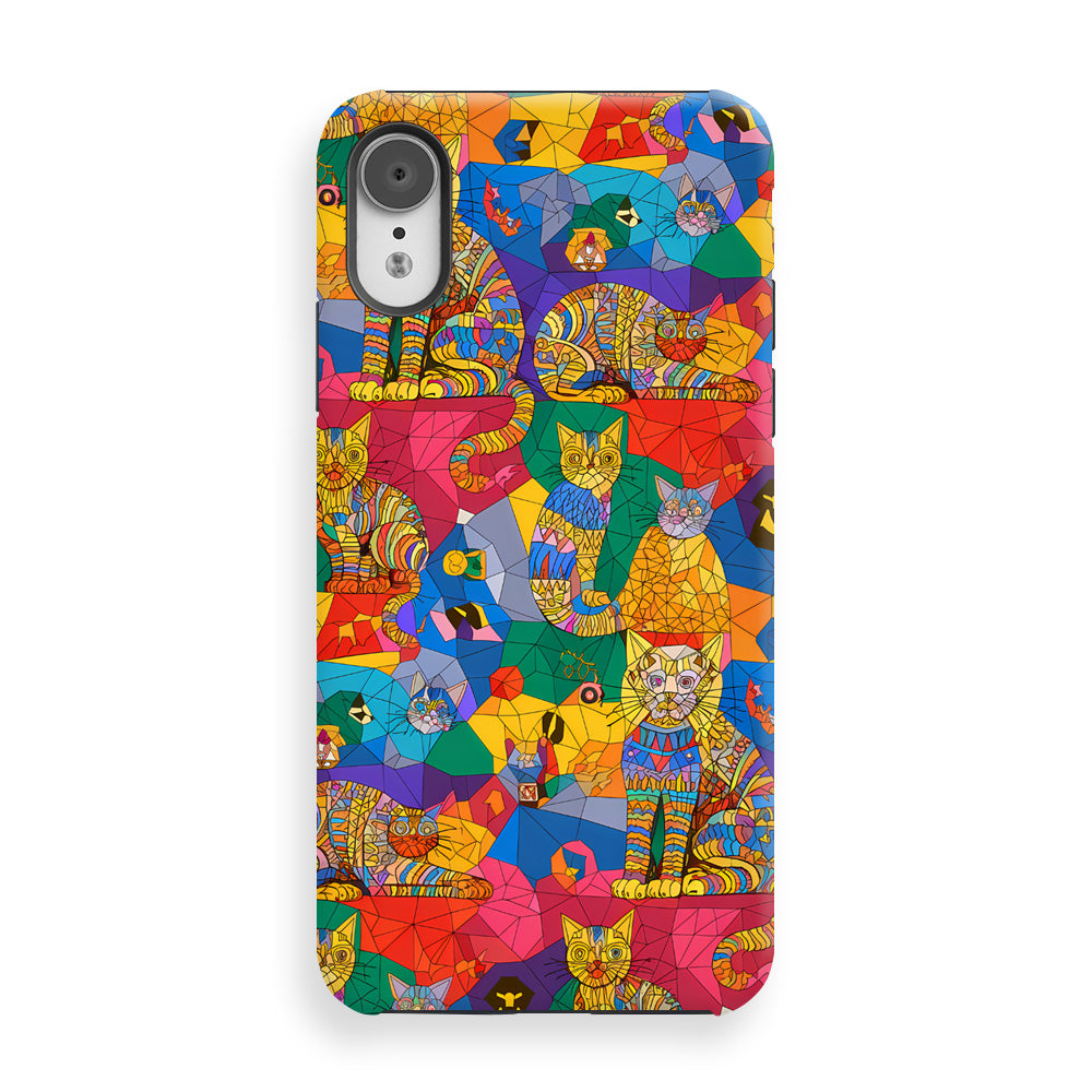 Colorful Cat Mosaic Phone Cases