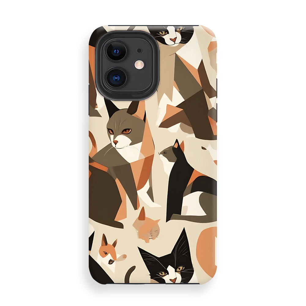 Charming Cat Mosaic Phone Cases