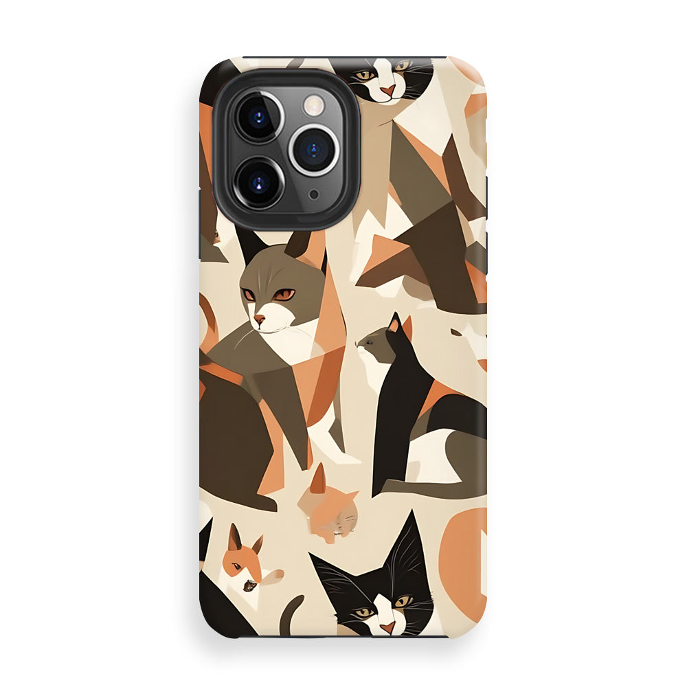 Charming Cat Mosaic Phone Cases