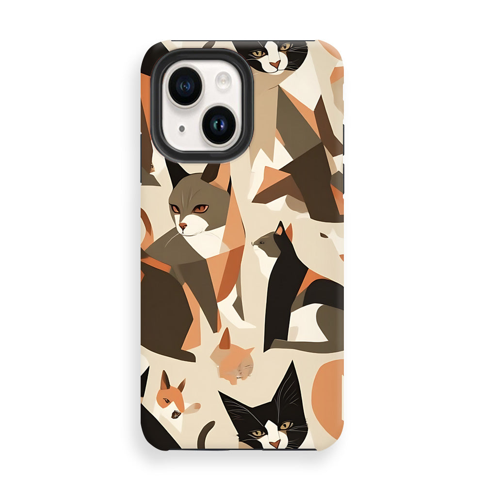 Charming Cat Mosaic Phone Cases