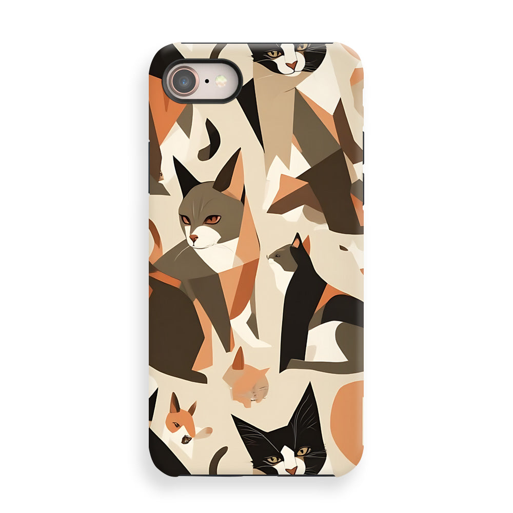 Charming Cat Mosaic Phone Cases