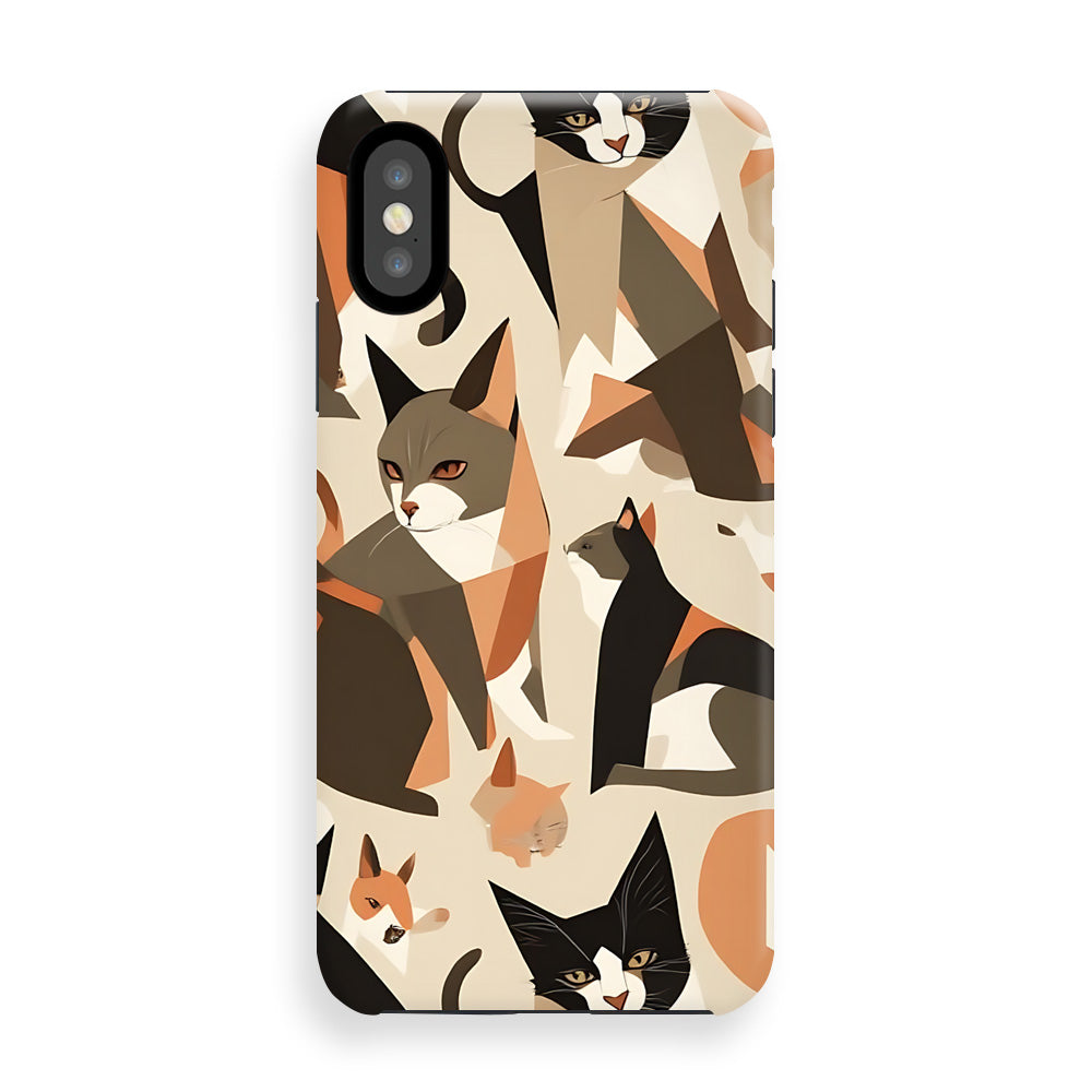 Charming Cat Mosaic Phone Cases