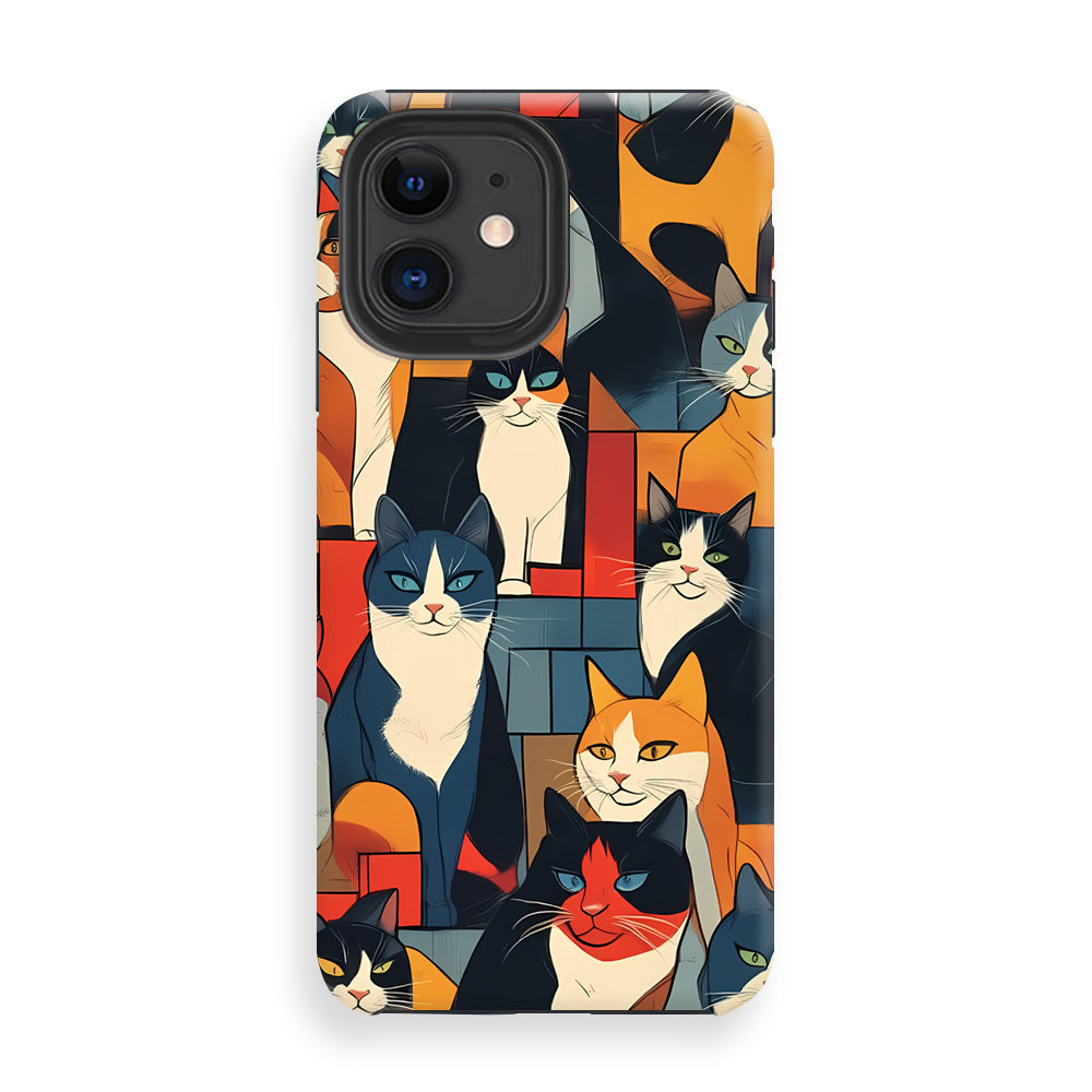 Cartoon Brick Cats Phone Cases