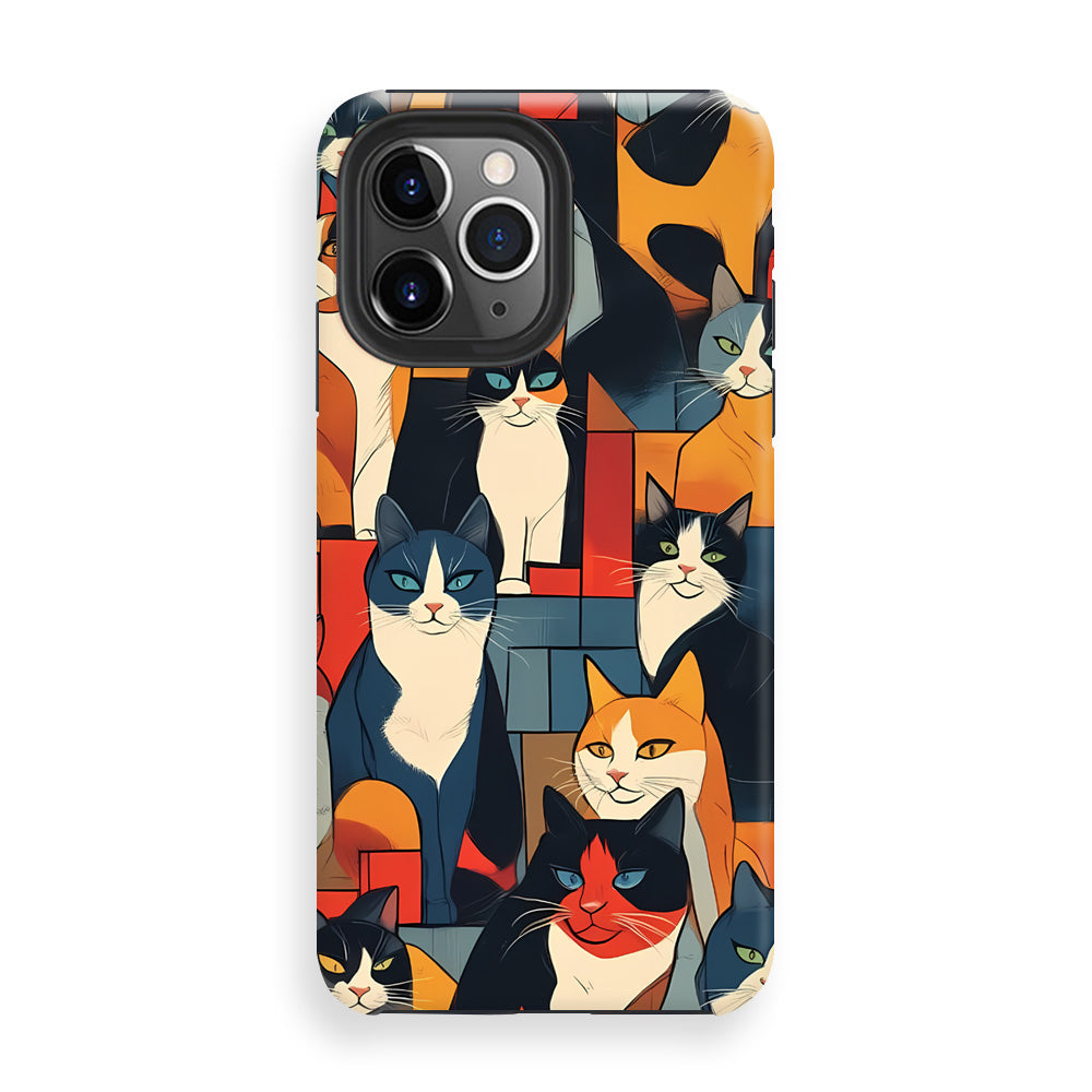 Cartoon Brick Cats Phone Cases