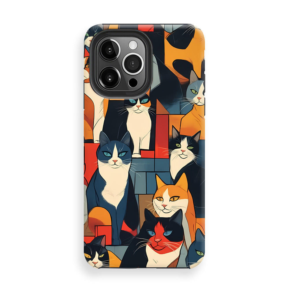 Cartoon Brick Cats Phone Cases