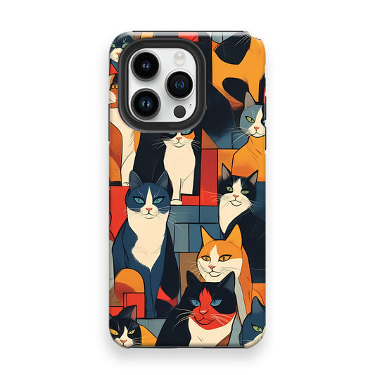 Cartoon Brick Cats Phone Cases