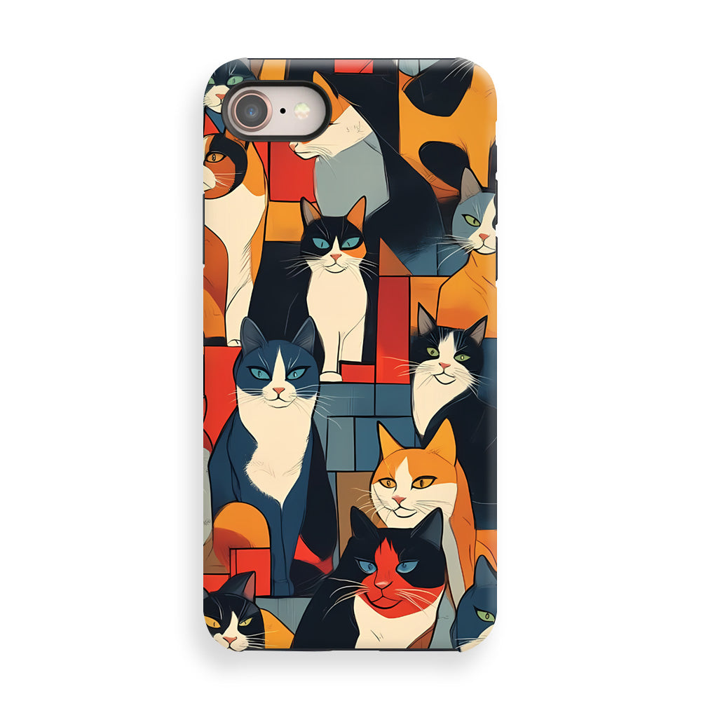 Cartoon Brick Cats Phone Cases