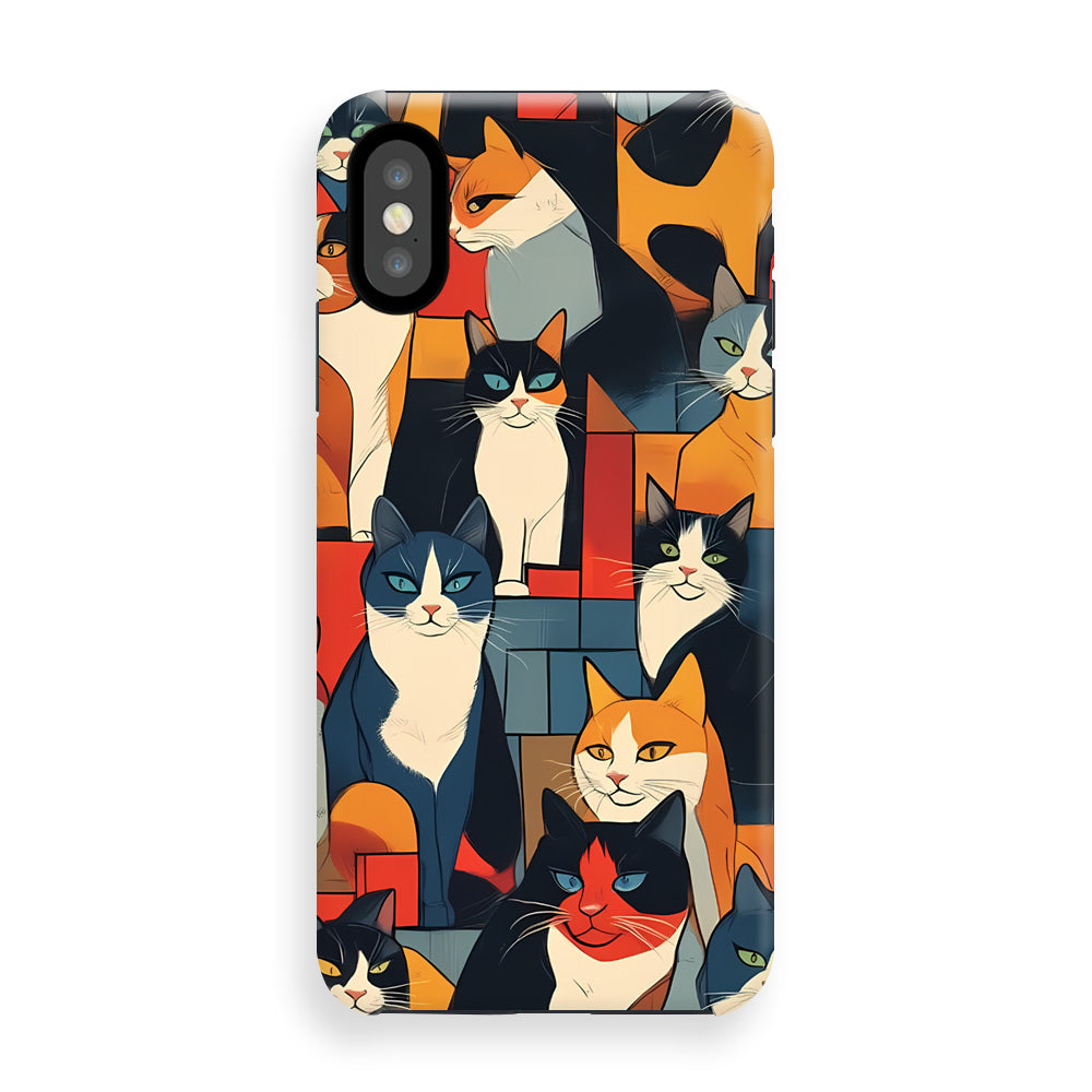 Cartoon Brick Cats Phone Cases