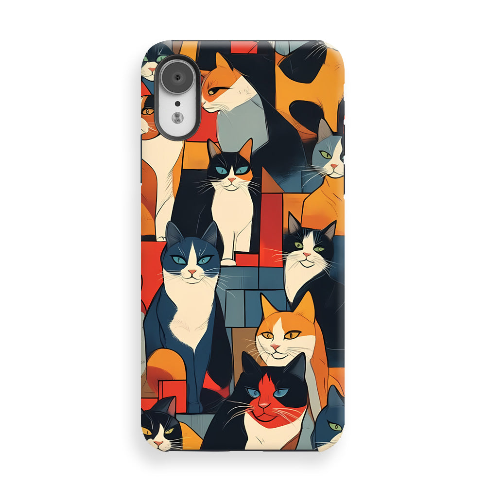 Cartoon Brick Cats Phone Cases