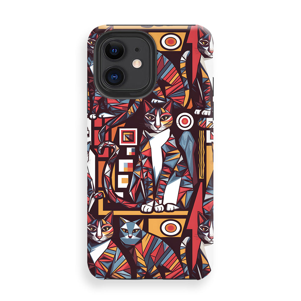 Abstract Cat Collage Phone Cases