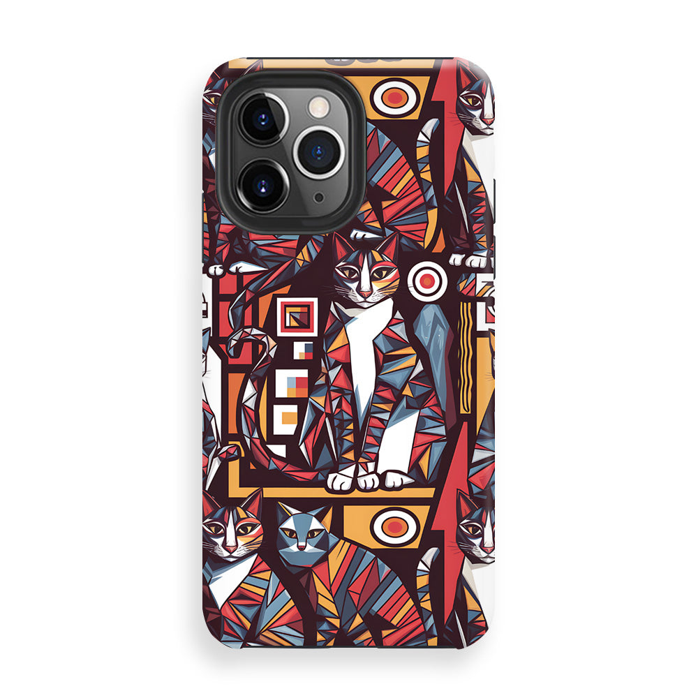 Abstract Cat Collage Phone Cases