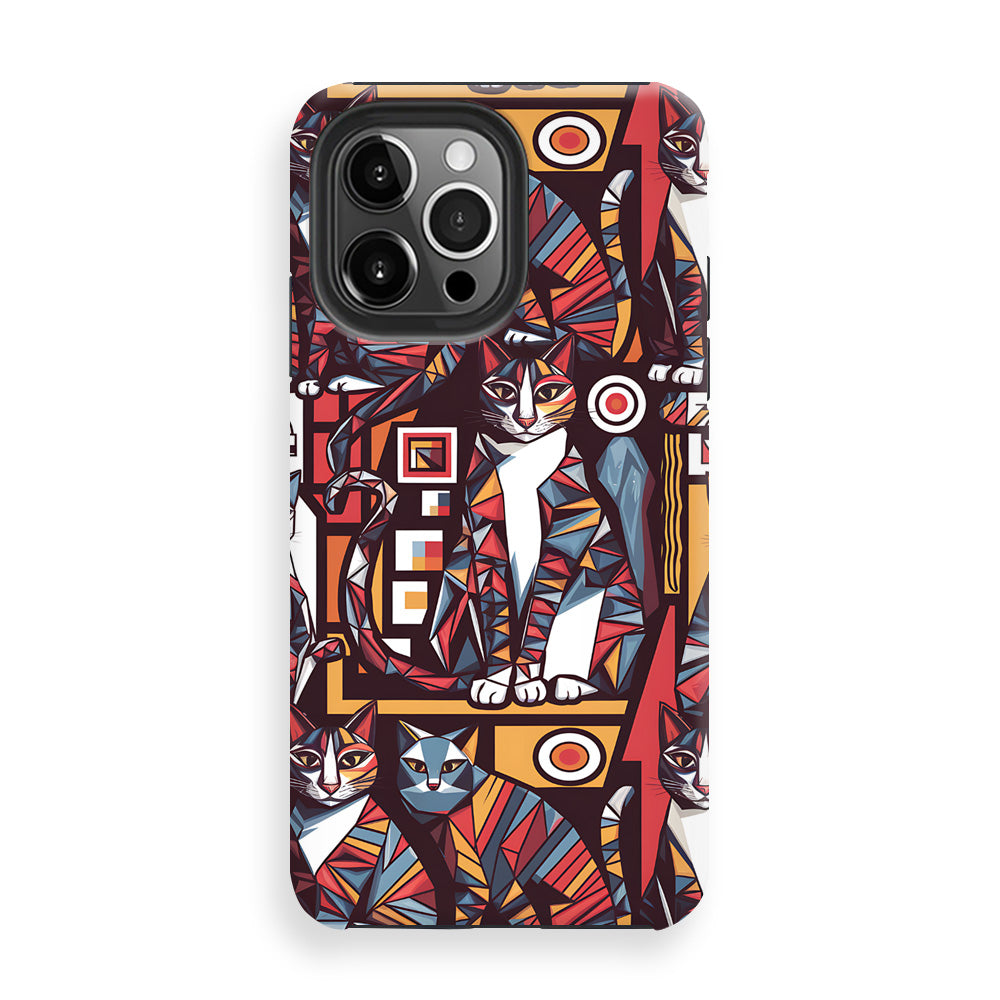 Abstract Cat Collage Phone Cases