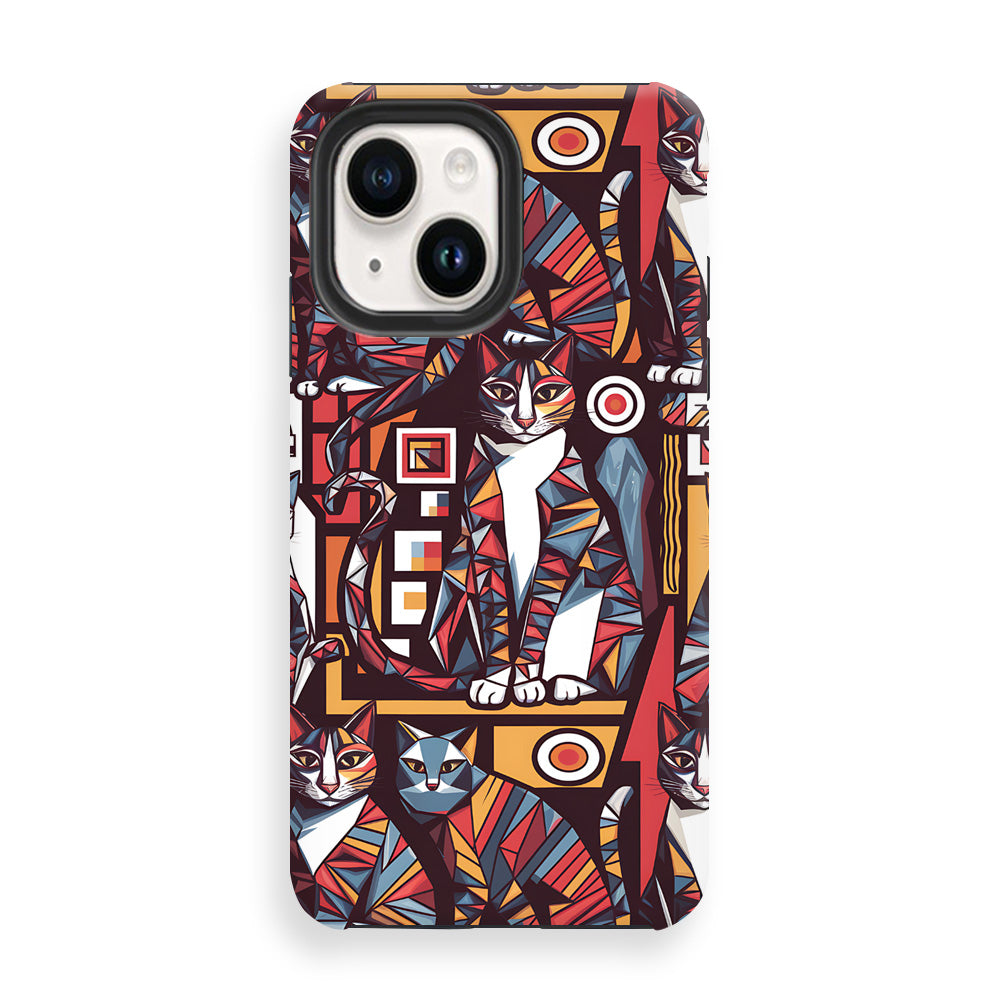 Abstract Cat Collage Phone Cases