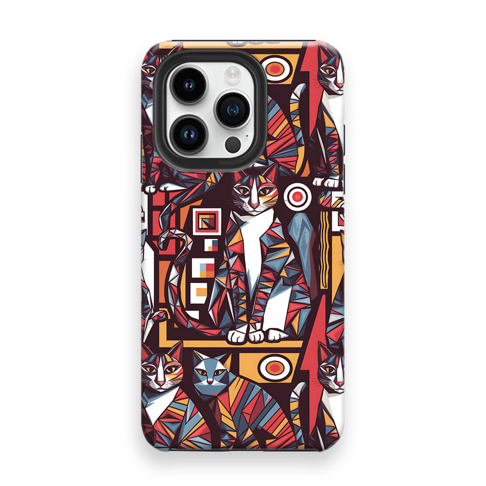 Abstract Cat Collage Phone Cases