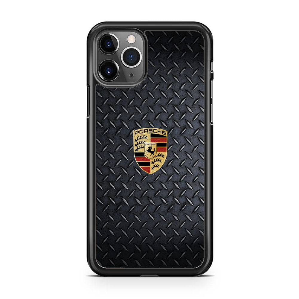 Porsche Black Steel Carbon Wall iPhone 11 Pro Max Case