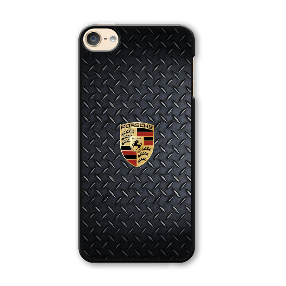 Porsche Black Steel Carbon Wall iPod Touch 6 Case