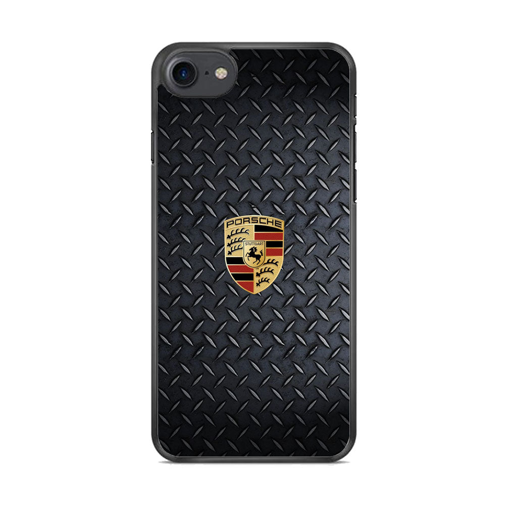 Porsche Black Steel Carbon Wall iPhone 7 Case